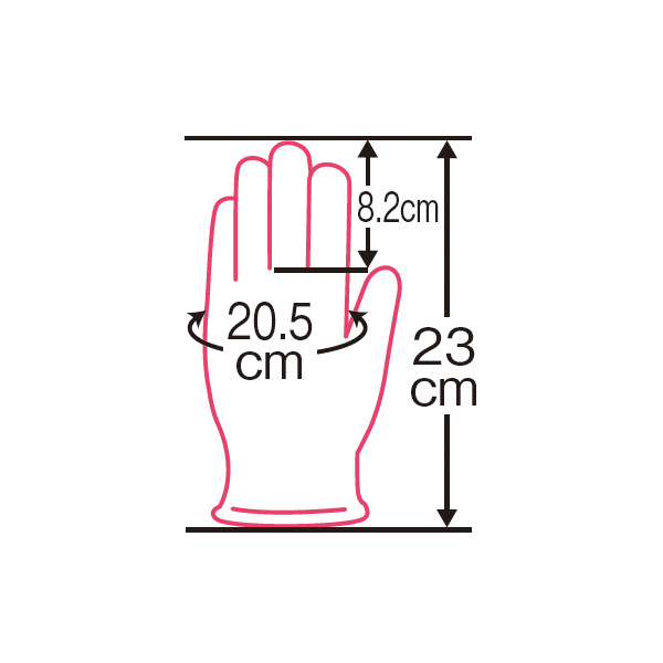 ぴったりゴム手袋（粉なし）100枚入 L | オカモトライフ +